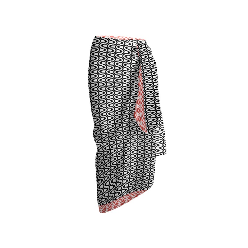 secaneta PAREO VOILE 100X180 100% ALG.ESTAMPADO AMBERLHI NEGRO