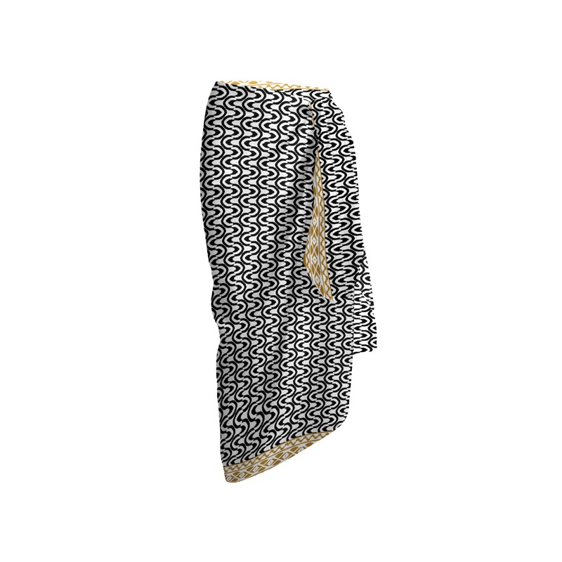 secaneta PAREO VOILE 100X180 100% ALG.ESTAMPADO AMBERLHI OCRE