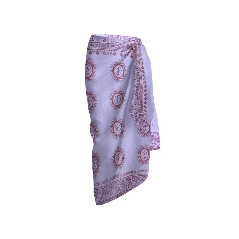 secaneta PAREO VOILE 100X180 100% ALG.ESTAMPADO HIDOLA LILA