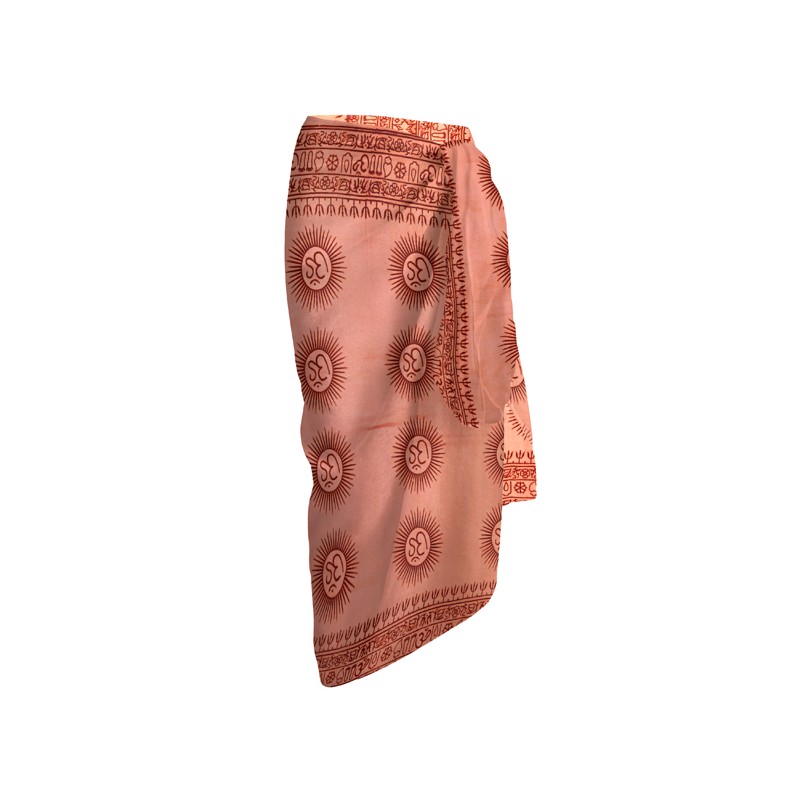 secaneta PAREO VOILE 100X180 100% ALG.ESTAMPADO HIDOLA NARANJA