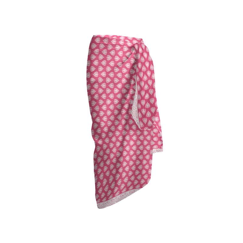 secaneta PAREO VOILE 100X180 100% ALG.ESTAMPADO OMBAI FRESA