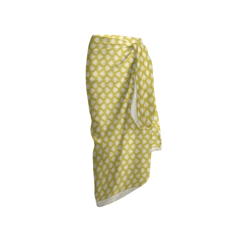 secaneta PAREO VOILE 100X180 100% ALG.ESTAMPADO OMBAI GOLD