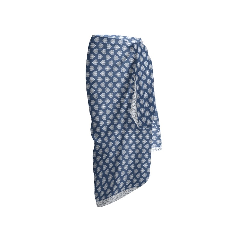 secaneta PAREO VOILE 100X180 100% ALG.ESTAMPADO OMBAI INDIGO