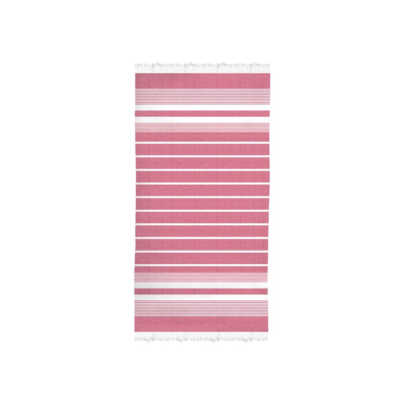 secaneta PAREO 100X180 RAYAS FLECOS HANNAM CORAL