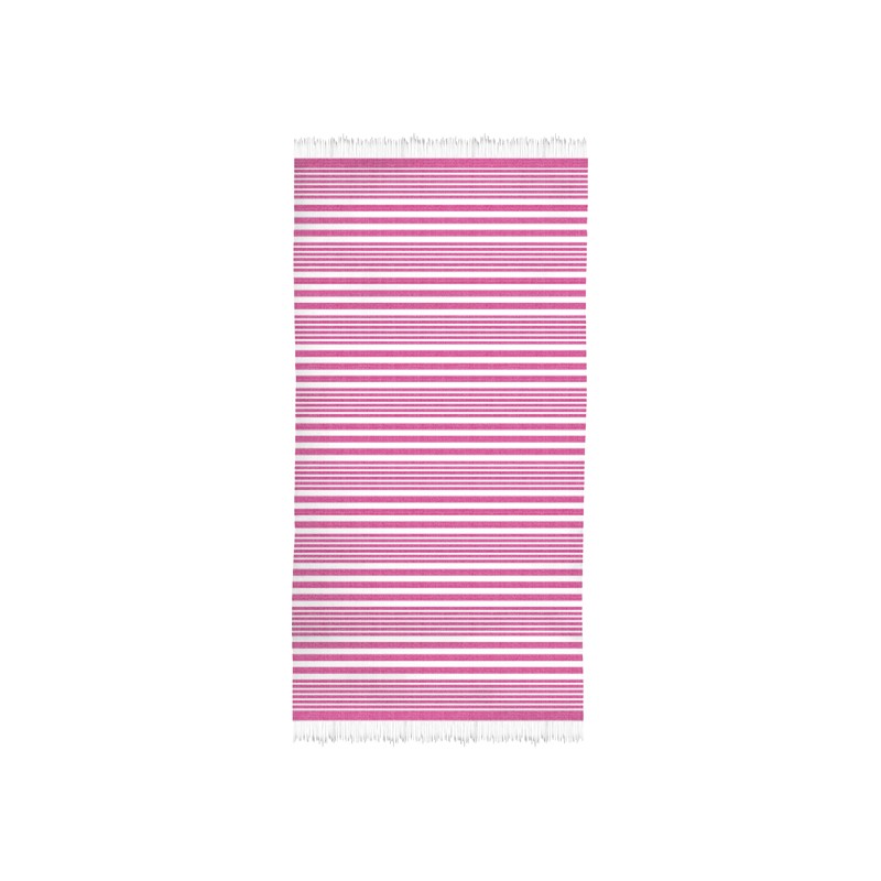 secaneta PAREO 100X180 RAYAS FLECOS UKELE FUCSIA
