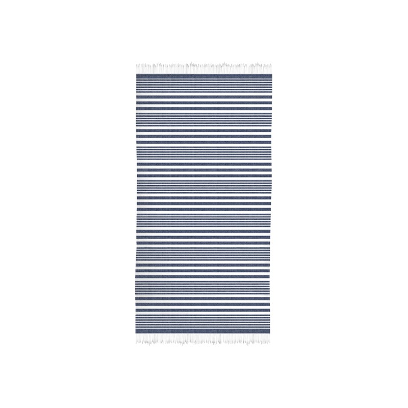 secaneta PAREO 100X180 RAYAS FLECOS UKELE MARINO