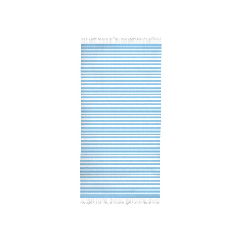 secaneta PAREO 100X180 RAYAS FLECOS UKELE TURQUESA