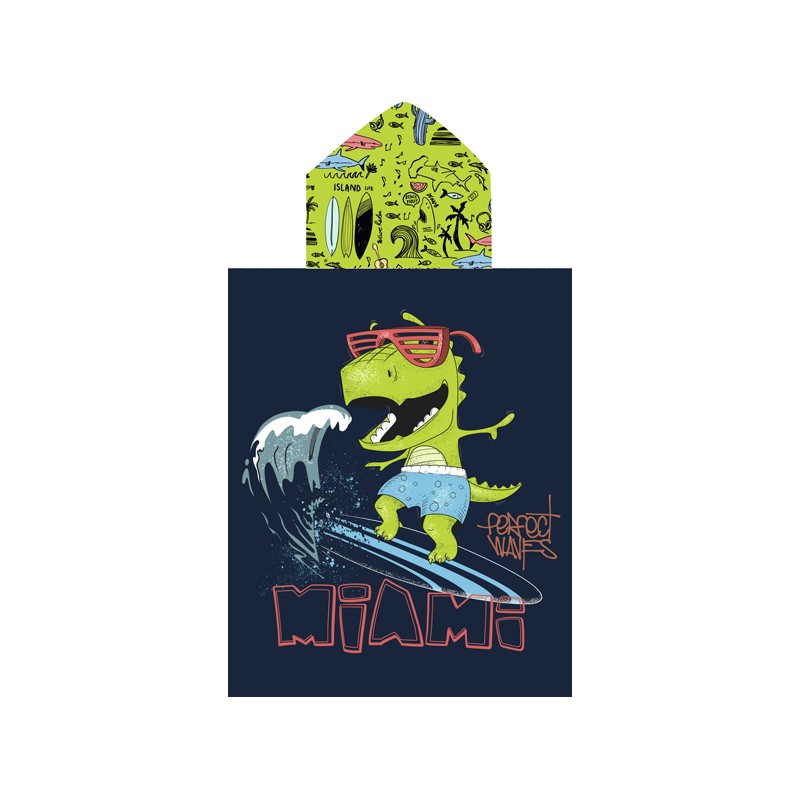 secaneta PONCHO ESTAMPADO MIAMIJR CON CLECKS