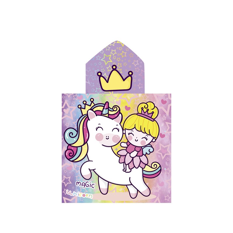 secaneta PONCHO ESTAMPADO UNICORNPRINS