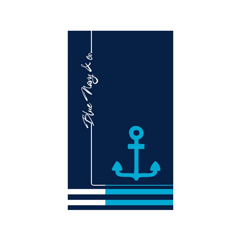 secaneta TOALLA 100X170 JACQUARD TERC.NAVY LINE TURQUESA