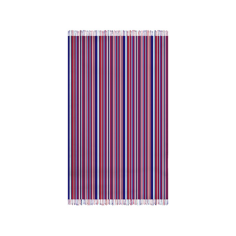 secaneta TOALLA JACQ.100X170 CON FLECOS MILFILS ROJO