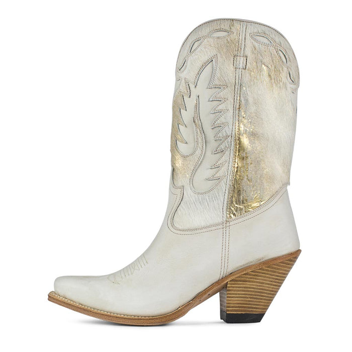sendra 18833 LULA FLOTA OFF WHITE LAVA PONY LAME WHITE C63