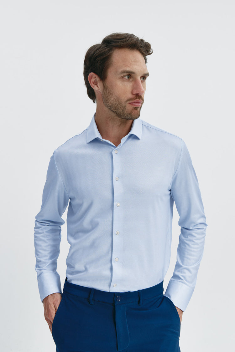 Sepiia Camisa De Vestir Hombre Motivo Celeste Regular
