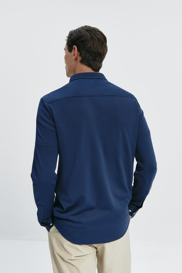 Sepiia Camisa Casual Hombre Azul Zafiro Regular