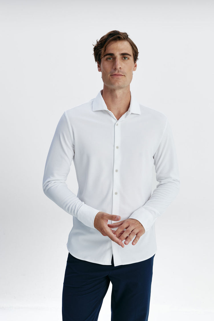 Sepiia Camisa De Vestir Hombre Blanca Slim