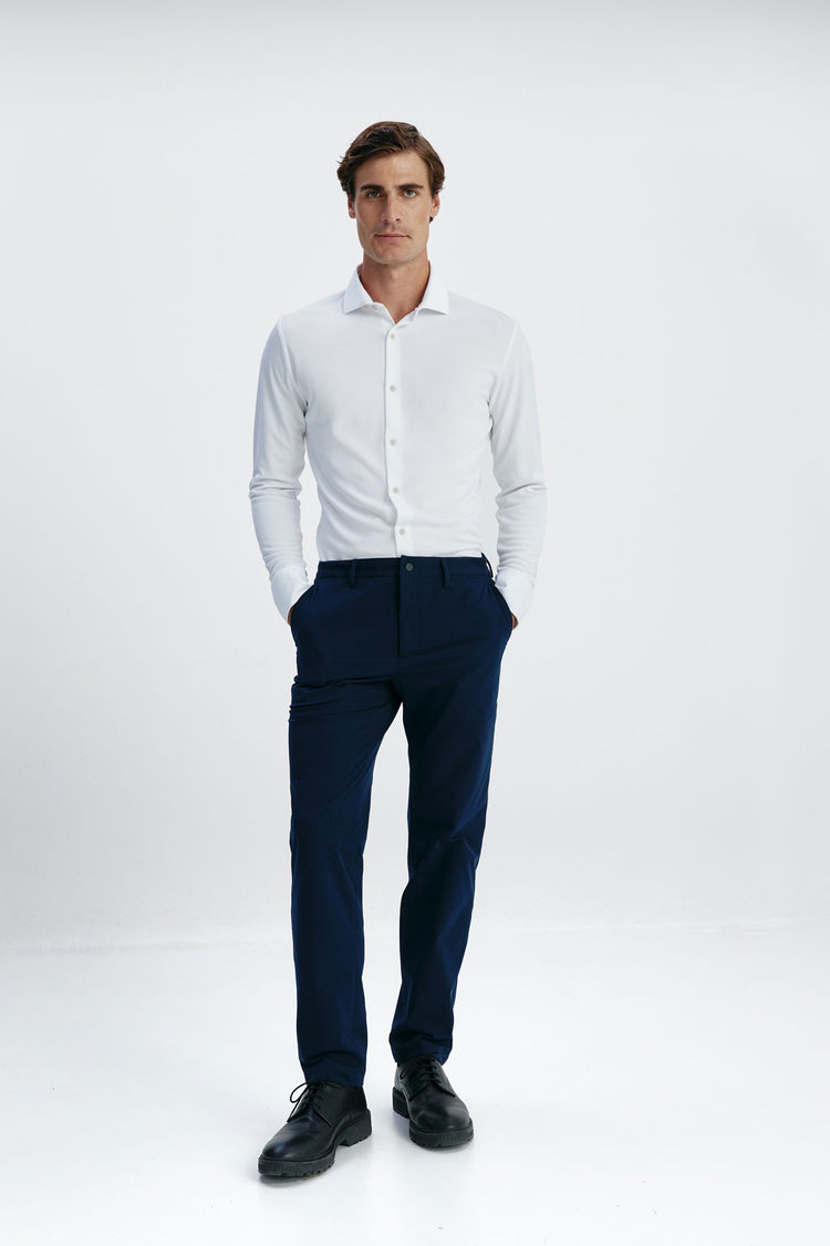 Sepiia Camisa De Vestir Hombre Blanca Slim