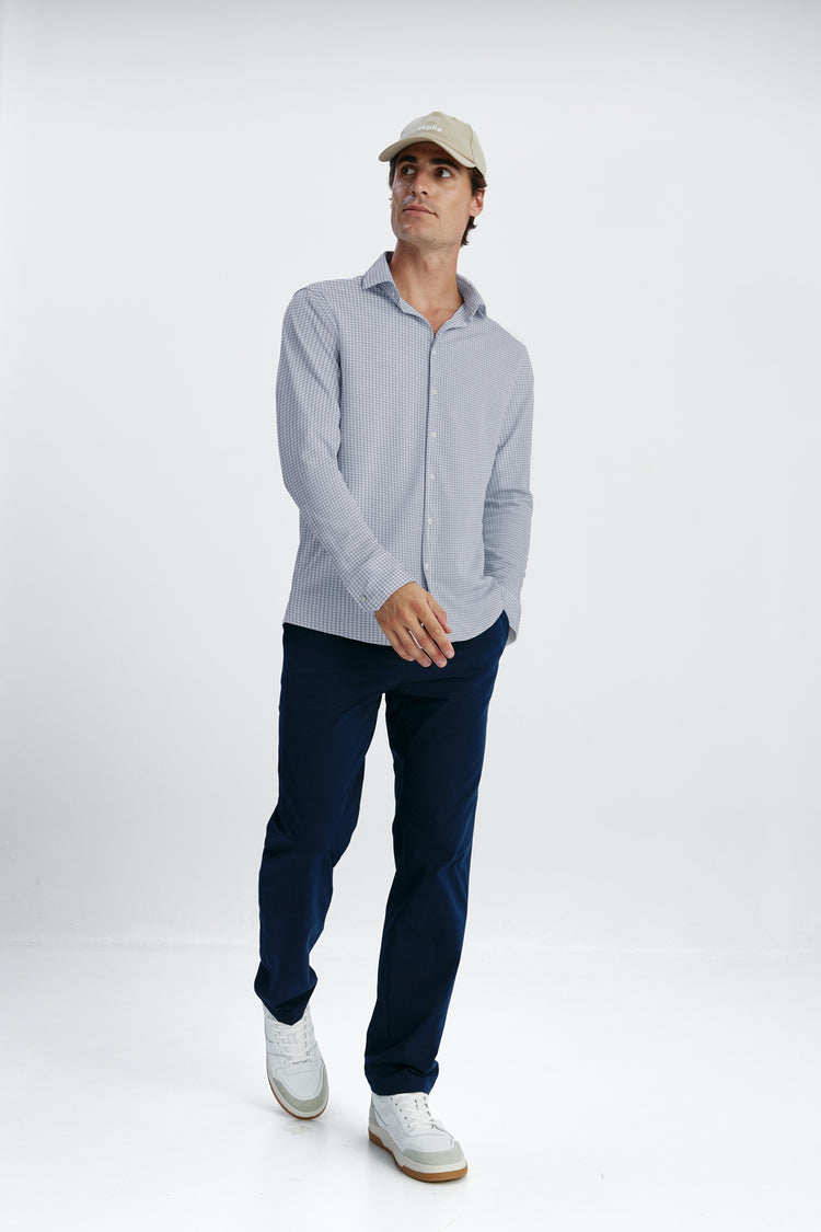 Sepiia Camisa De Vestir Hombre Cuadros Regular