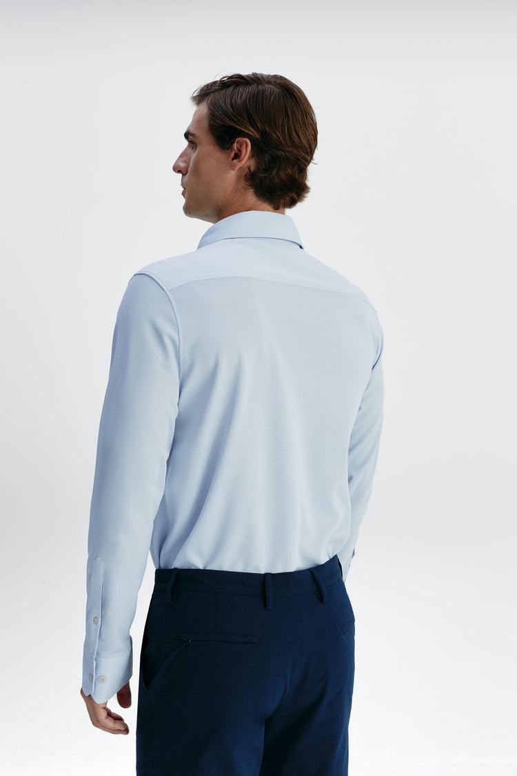 Sepiia Camisa Formal Hombre Azul Celeste Regular