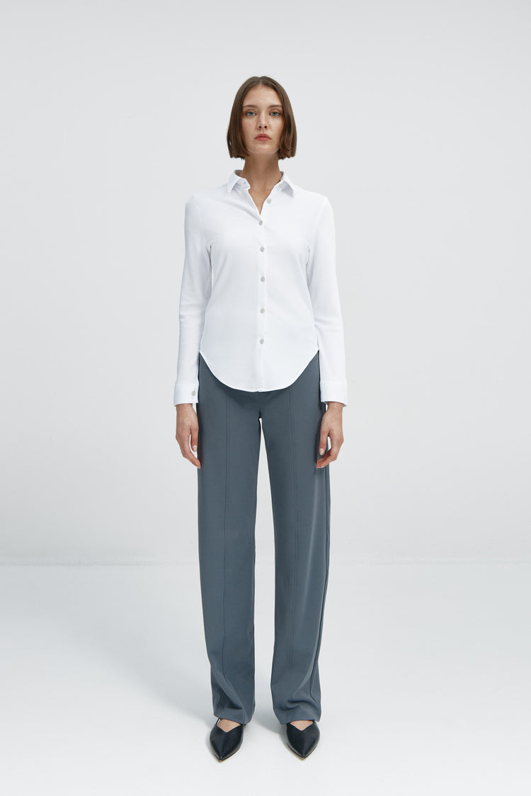 Sepiia Camisa Mujer Blanca Slim