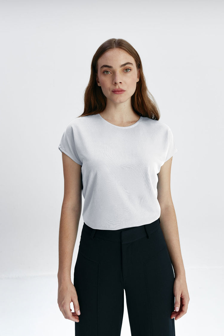 sepiia Camiseta mujer kimono mujer blanca