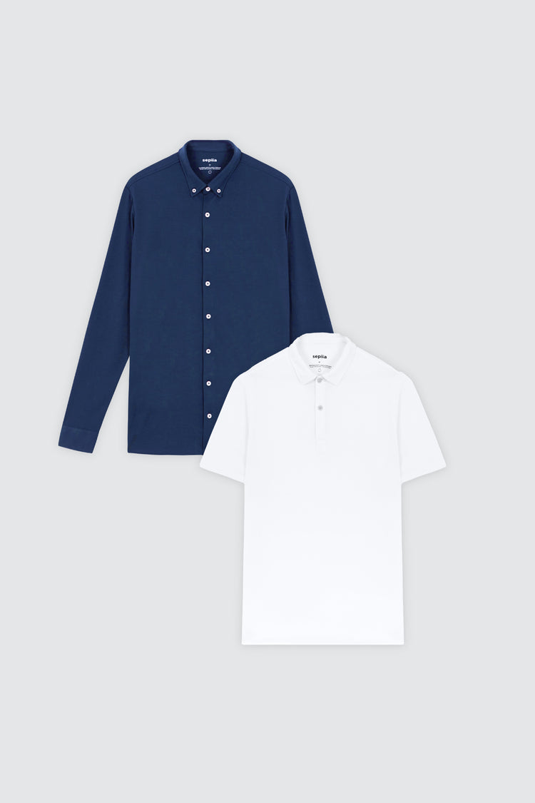 sepiia Pack Polo + Camisa Casual (hombre)