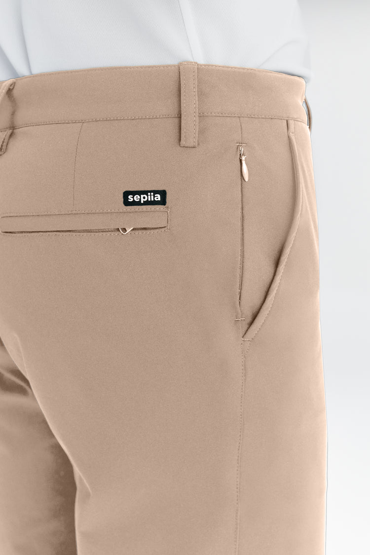 sepiia Pantalón de hombre Nova beige slim