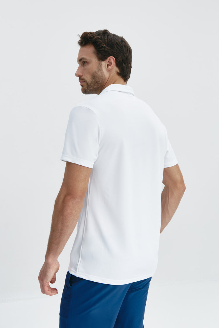 Sepiia Polo Hombre Manga Corta Blanco