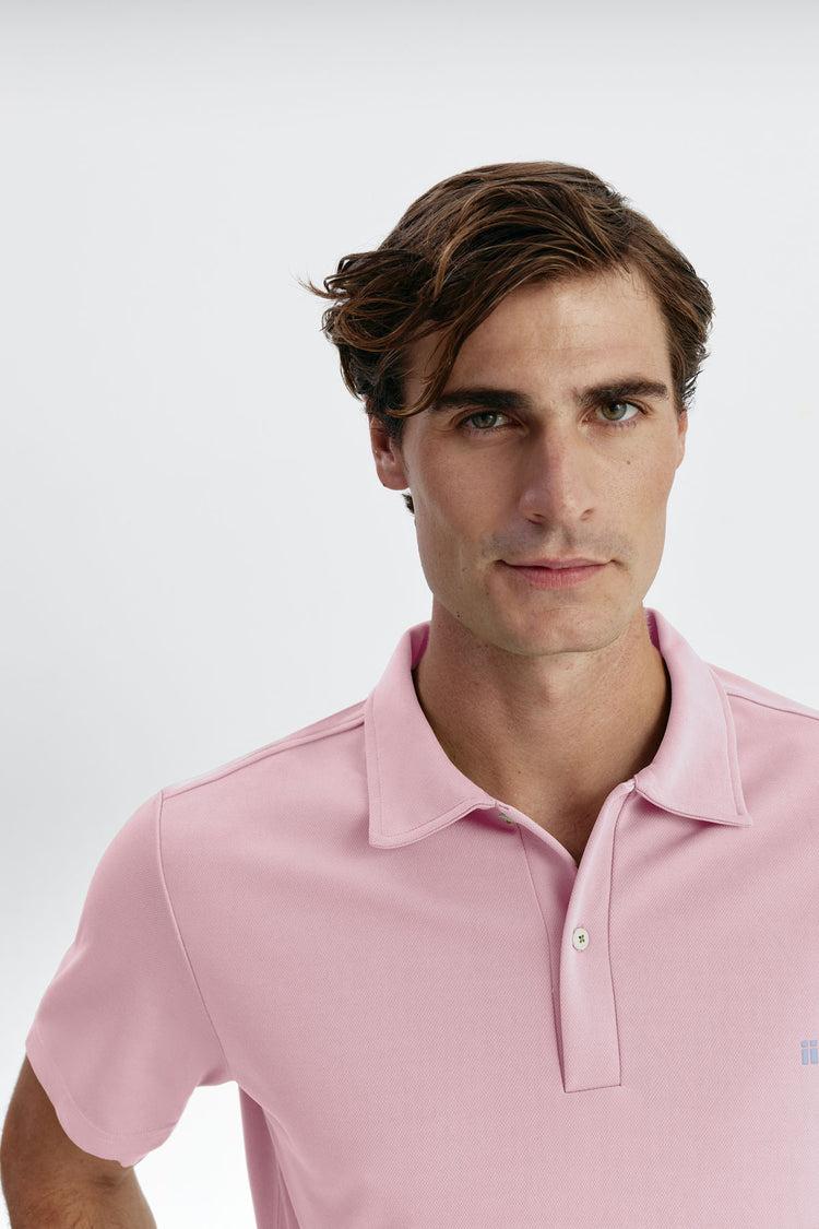 Sepiia Polo Manga Corta Hombre Rosa
