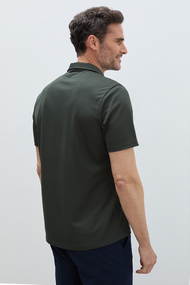Sepiia Polo Manga Corta Hombre Verde