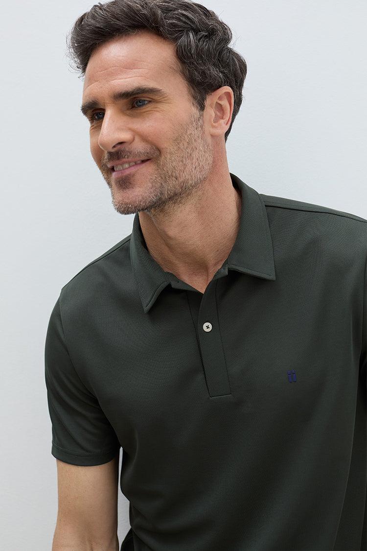 Sepiia Polo Manga Corta Hombre Verde