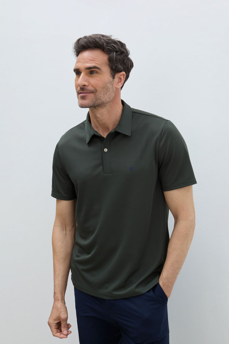 sepiia Polo manga corta hombre verde