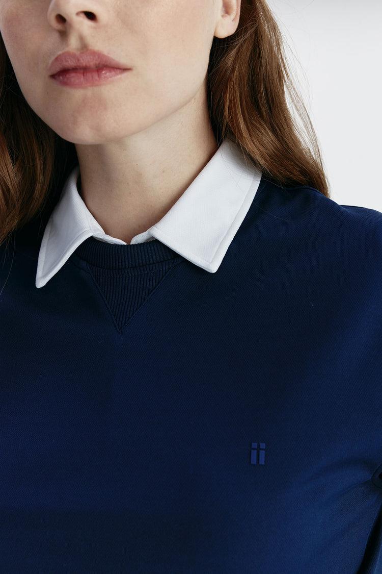 Sepiia Sudadera Unisex Pique Azul Marino