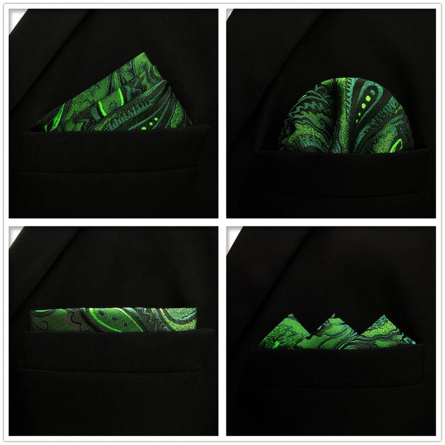 Shlax & Wing 5 Pieces Assorted Fashion Mens Pocket Square Classic Handkerchiefs Set 23