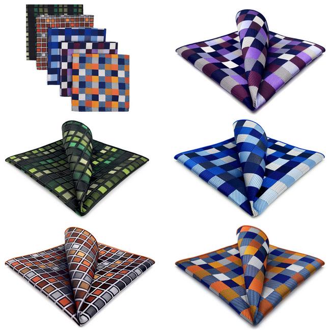 Shlax & Wing 5 Pieces Assorted Fashion Mens Pocket Square Classic Handkerchiefs Set 1-27