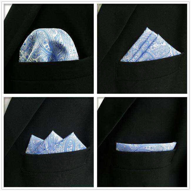 Shlax & Wing 5 Pieces Assorted Fashion Mens Pocket Square Classic Handkerchiefs Set 2-32
