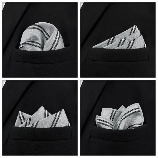 Shlax & Wing 5 Pieces Assorted Fashion Mens Pocket Square Classic Handkerchiefs Set 2-77