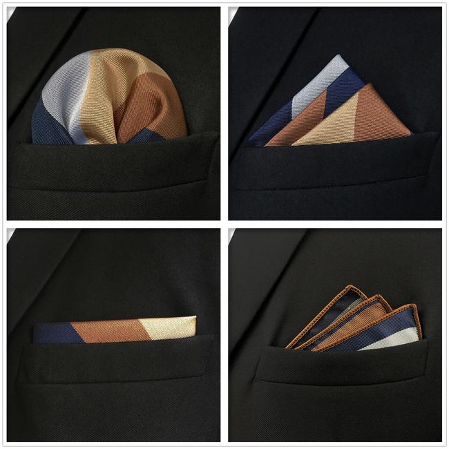 Shlax & Wing 5 Pieces Assorted Fashion Mens Pocket Square Classic Handkerchiefs Set 2-55