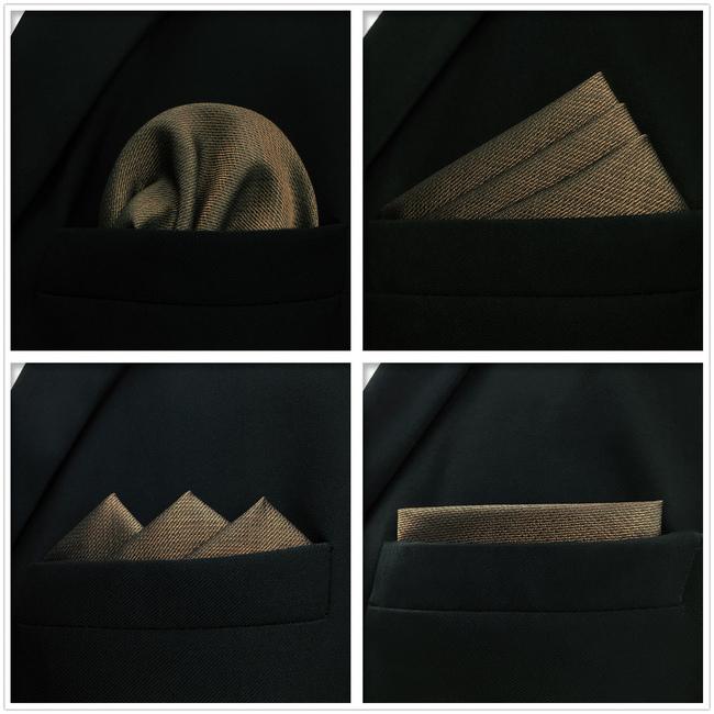 Shlax & Wing 5 Pieces Assorted Fashion Mens Pocket Square Classic Handkerchiefs Set 2-98