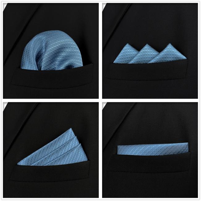 Shlax & Wing 5 Pieces Assorted Fashion Mens Pocket Square Classic Handkerchiefs Set 2-65