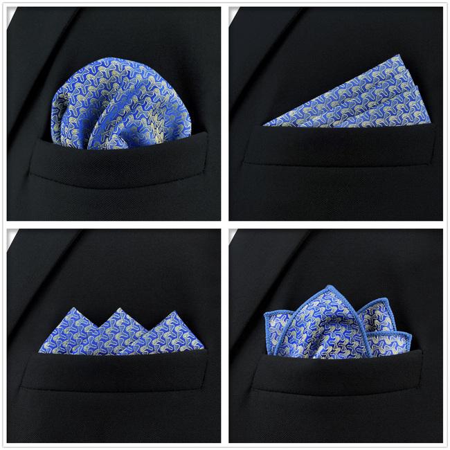 Shlax & Wing 5 Pieces Assorted Fashion Mens Pocket Square Classic Handkerchiefs Set 2-78