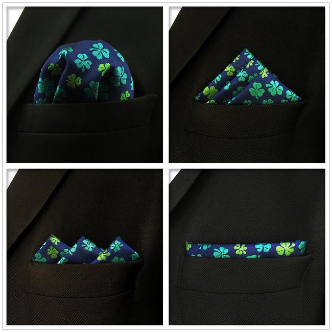 Shlax & Wing 5 Pieces Assorted Fashion Mens Pocket Square Classic Handkerchiefs Set 2-40