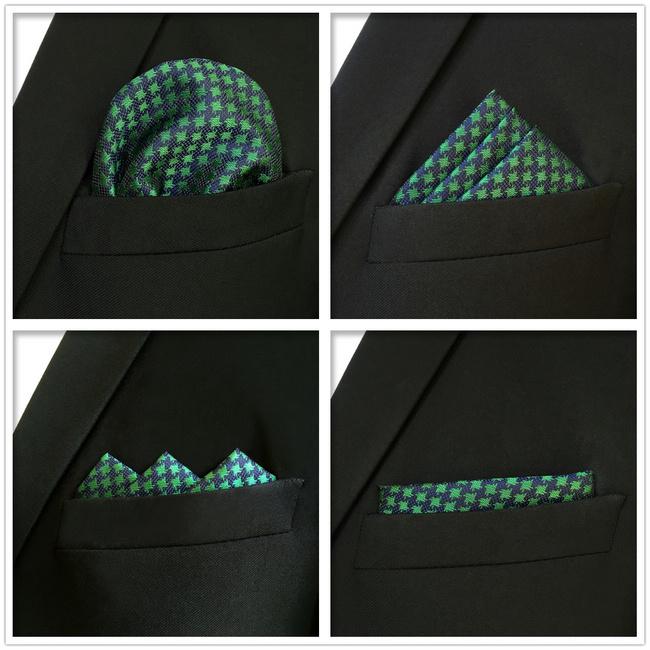 Shlax & Wing 5 Pieces Assorted Fashion Mens Pocket Square Classic Handkerchiefs Set 2-41