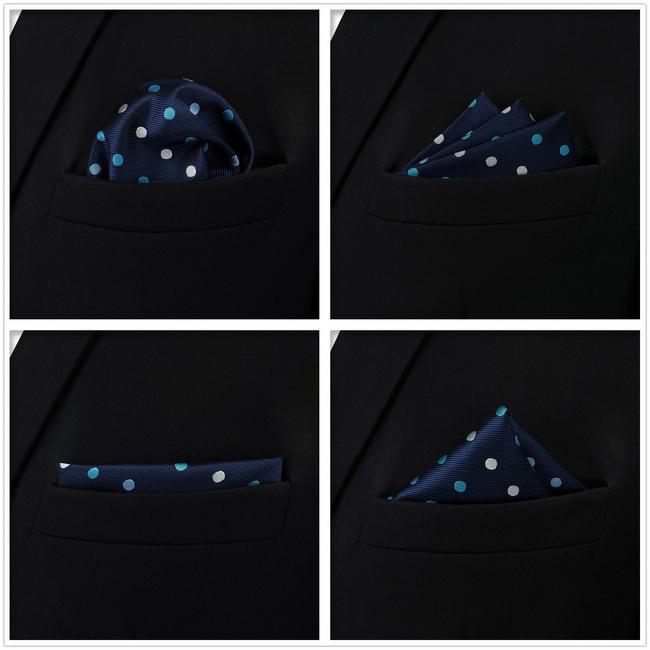 Shlax & Wing 5 Pieces Assorted Fashion Mens Pocket Square Classic Handkerchiefs Set 1