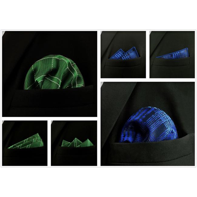 Shlax & Wing 5 Pieces Assorted Fashion Mens Pocket Square Classic Handkerchiefs Set 1