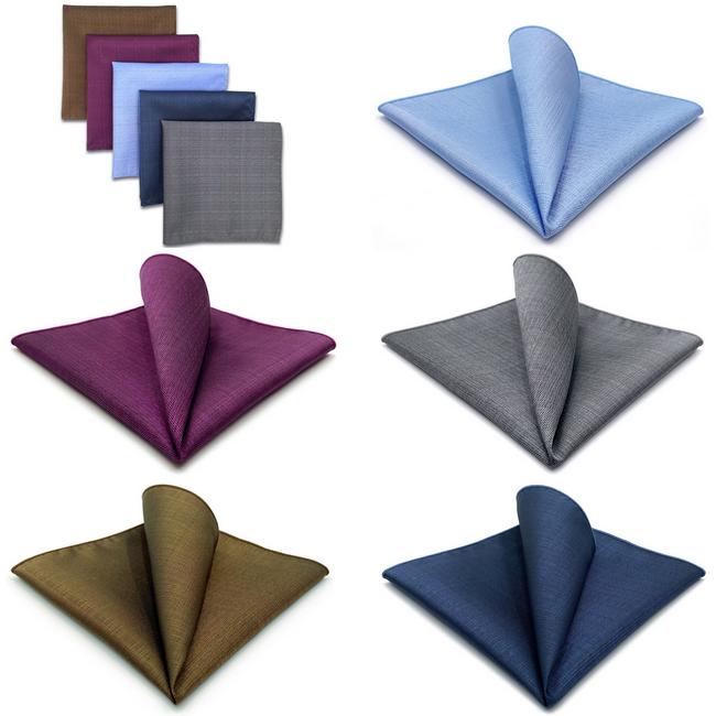 Shlax & Wing 5 Pieces Assorted Fashion Mens Pocket Square Classic Handkerchiefs Set 15