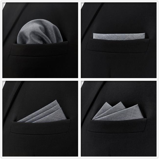 Shlax & Wing 5 Pieces Assorted Fashion Mens Pocket Square Classic Handkerchiefs Set 15