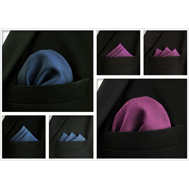 Shlax & Wing 5 Pieces Assorted Fashion Mens Pocket Square Classic Handkerchiefs Set 15