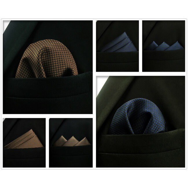 Shlax & Wing 5 Pieces Assorted Fashion Mens Pocket Square Classic Handkerchiefs Set 59