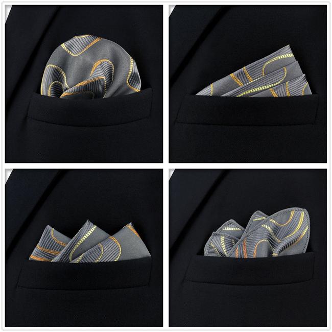 Shlax & Wing 5 Pieces Assorted Fashion Mens Pocket Square Classic Handkerchiefs Set 2-80