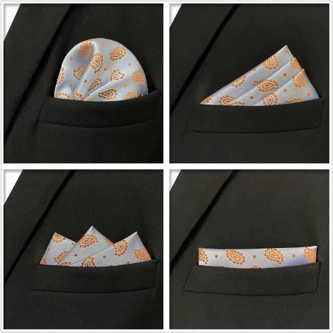 Shlax & Wing 5 Pieces Assorted Fashion Mens Pocket Square Classic Handkerchiefs Set 2-71